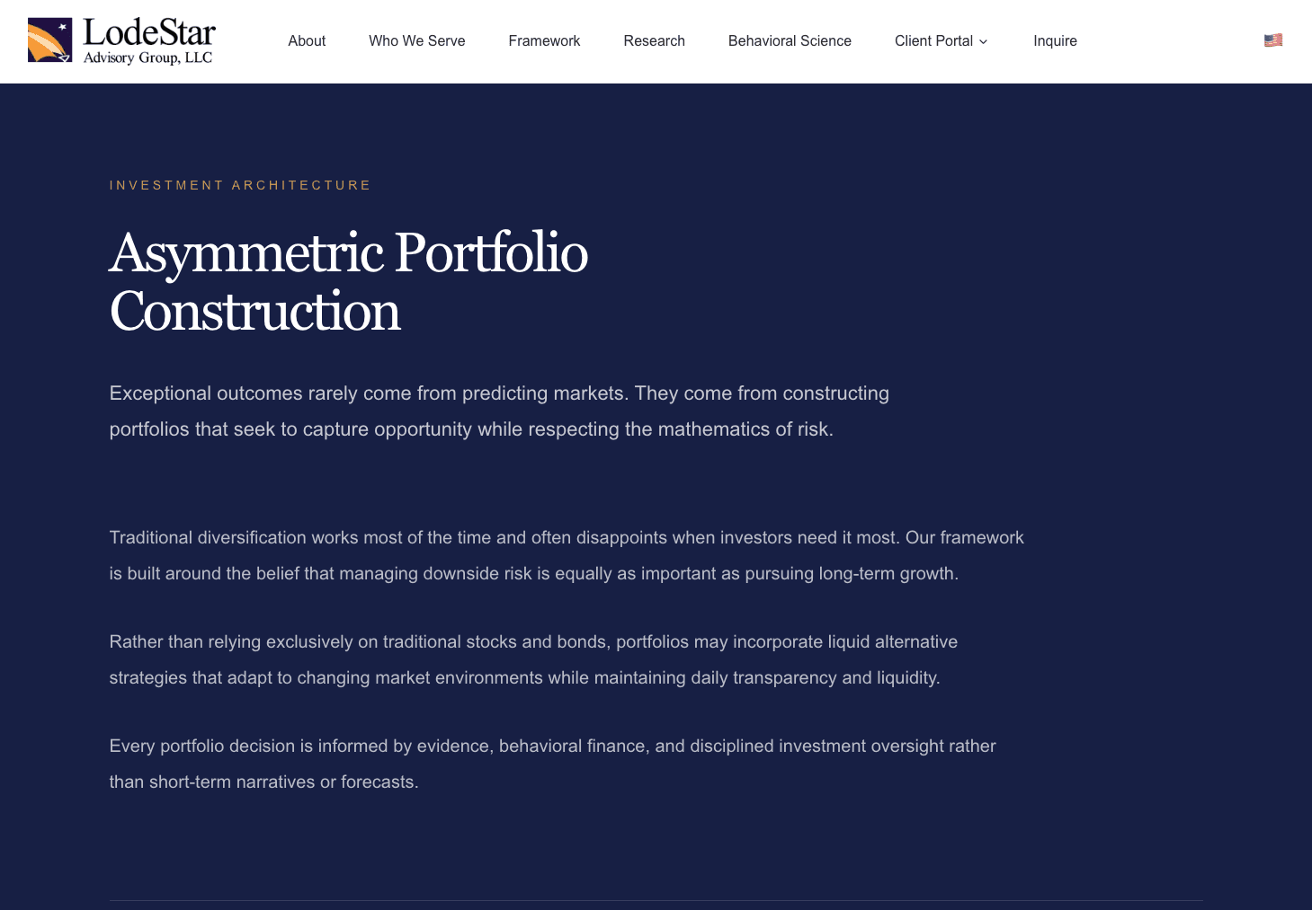 LodeStar Investment Architecture page